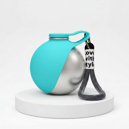 Kugelförmige Reise-Trinkflasche für Hunde